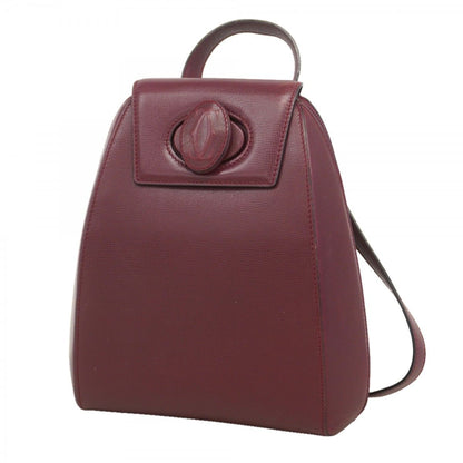 Cartier Backpack Must Leather Bordeaux Gold