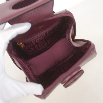 Cartier Backpack Must Leather Bordeaux Gold — view 4
