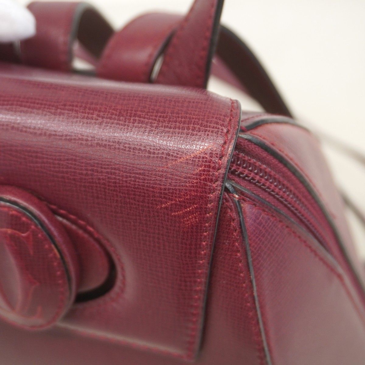 Cartier Backpack Must Leather Bordeaux Gold — view 6