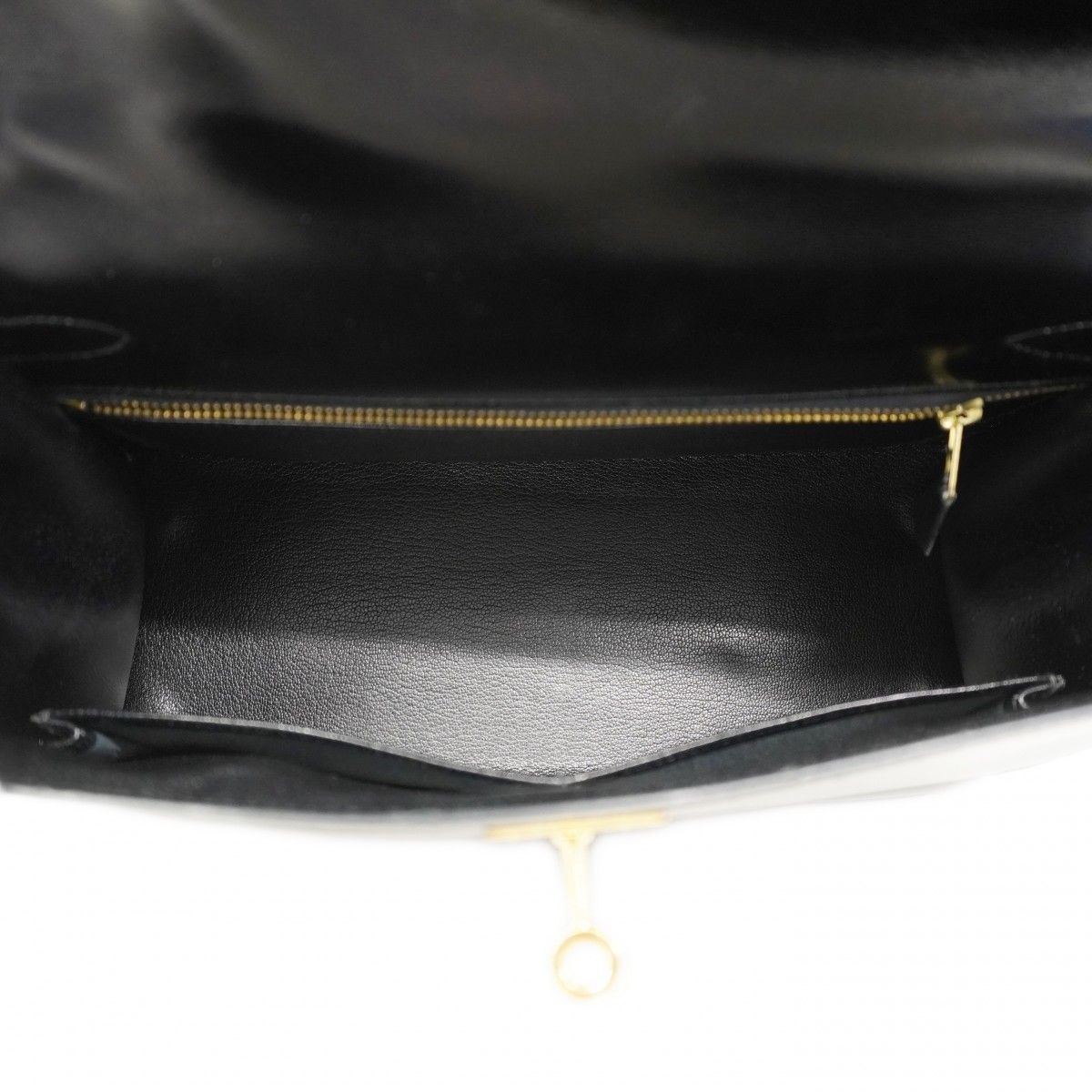 Hermes Handbag Kelly 28 Box Calf Black Gold — view 4