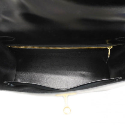 Hermes Handbag Kelly 28 Box Calf Black Gold — view 4
