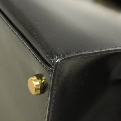 Hermes Handbag Kelly 28 Box Calf Black Gold — view 6
