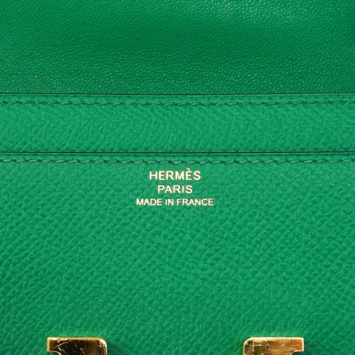 Hermes Shoulder Wallet Constance to Go Veau Epsom Vert Jade Gold — view 5