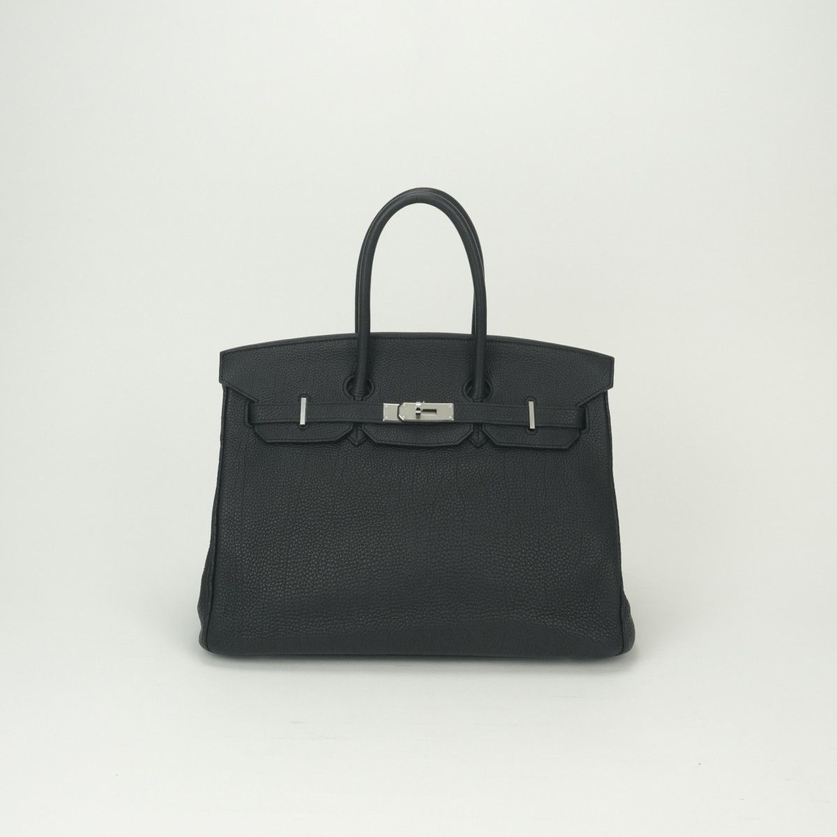 Hermes Birkin 35 Tote Togo Noir Black Silver