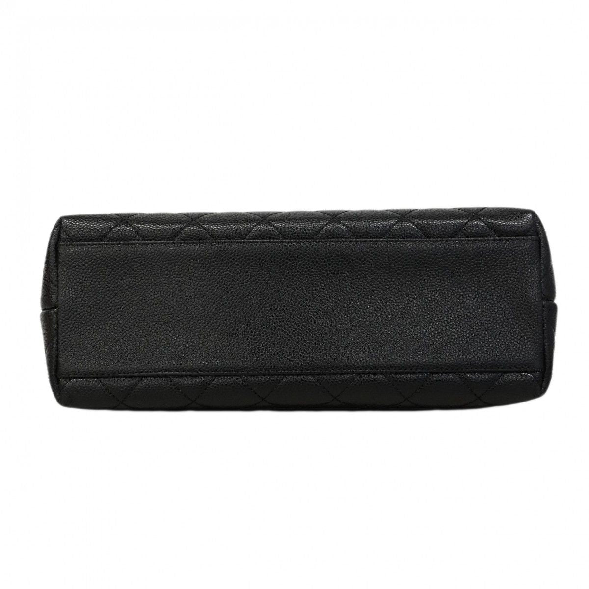 Chanel Handbag Quilted Caviar Leather Black Gold — view 3