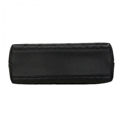 Chanel Handbag Quilted Caviar Leather Black Gold — view 3