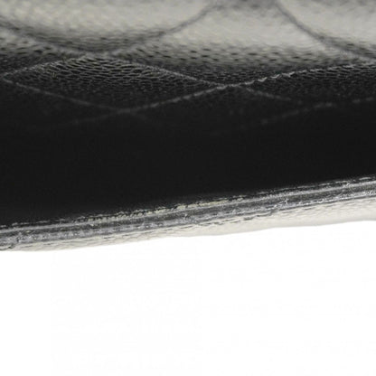Chanel Handbag Quilted Caviar Leather Black Gold — view 9