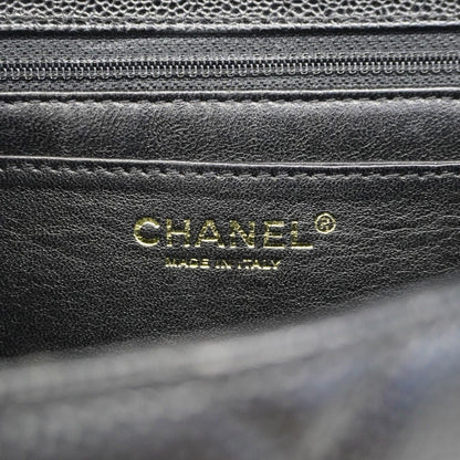 Chanel Handbag Quilted Caviar Leather Black Gold — view 5