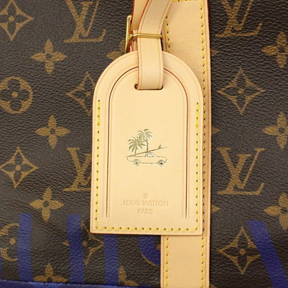 Louis Vuitton Boston Bag Monogram Split Keepall Bandouliere 50 Brown Blue — view 6