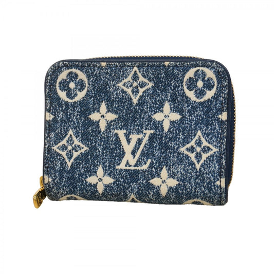 Louis Vuitton Coin Case Monogram Jacquard Denim Zippy Purse Marine