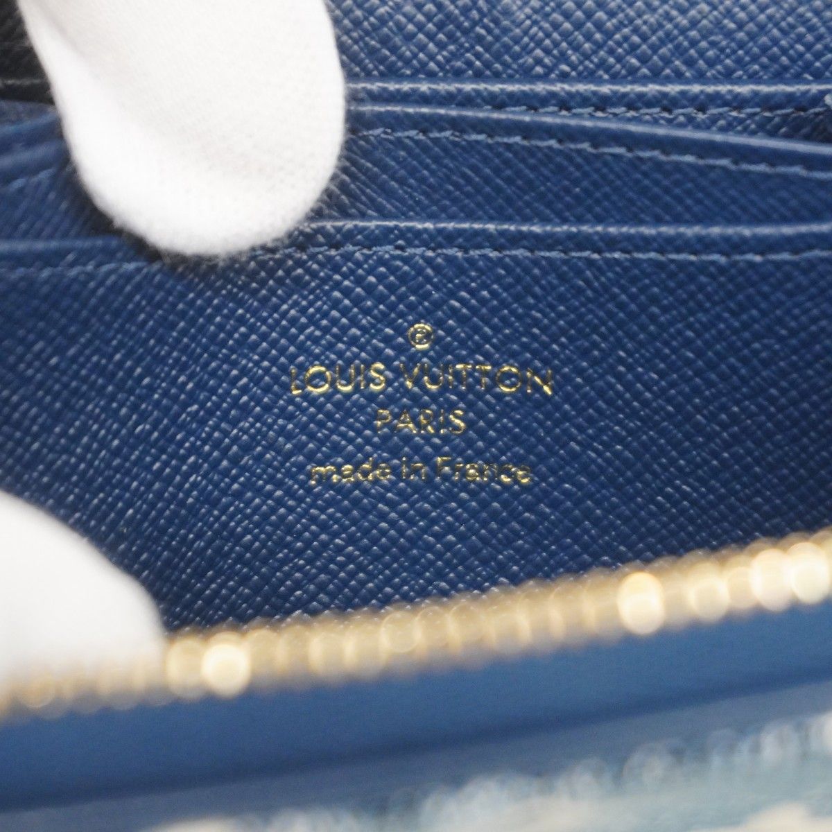 Louis Vuitton Coin Case Monogram Jacquard Denim Zippy Purse Marine — view 5