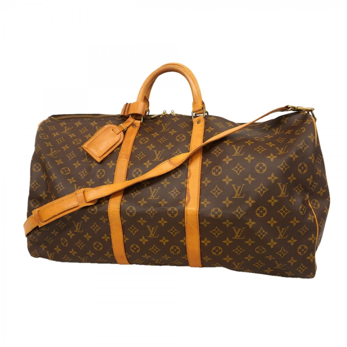Louis Vuitton Boston Bag Monogram Keepall Bandouliere 60 Brown