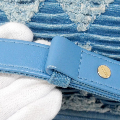 Chanel Shoulder Bag Denim Blue Chien Pants Gold — view 9