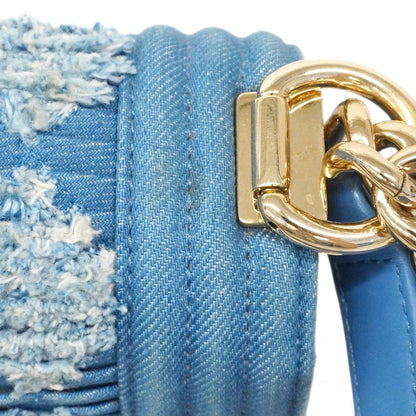 Chanel Shoulder Bag Denim Blue Chien Pants Gold — view 8