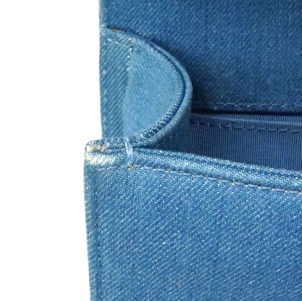 Chanel Shoulder Bag Denim Blue Chien Pants Gold — view 7