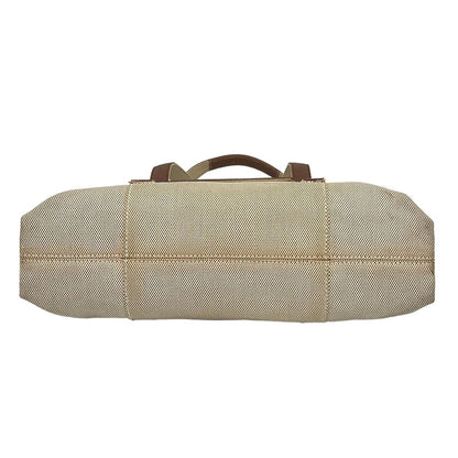 Bvlgari Shoulder Bag Beige Brown Leather — view 5