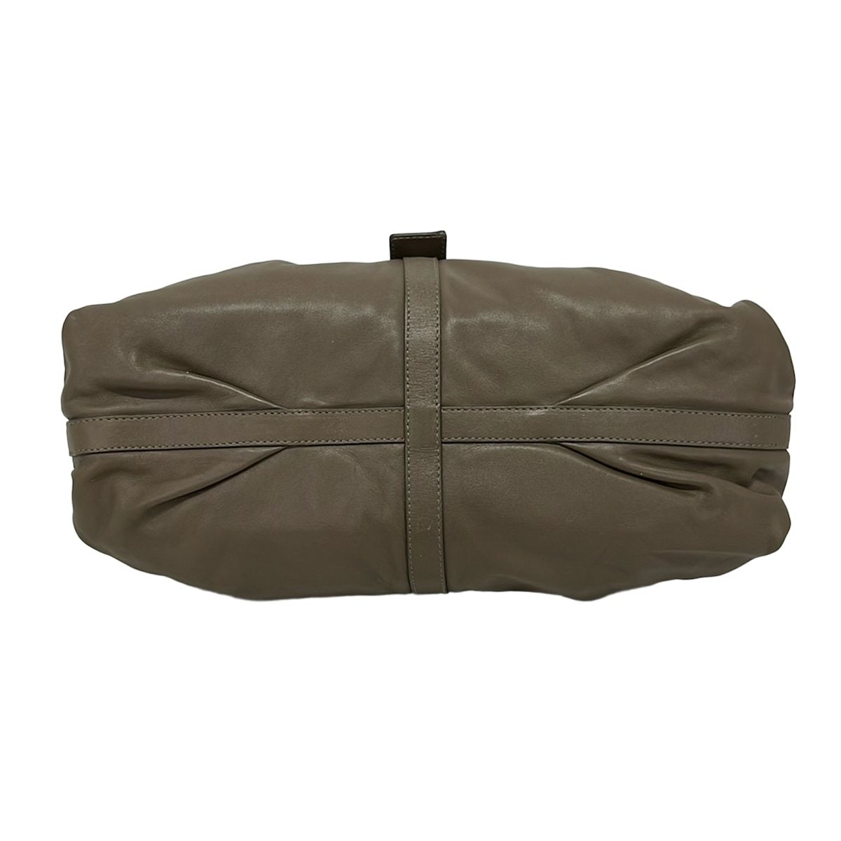 Bvlgari Shoulder Bag Chandra Gray Beige Leather — view 5