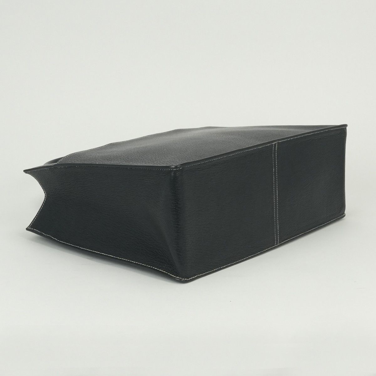 Hermes White Bus GM Business Briefcase Coromandel Noir Pearl Gray Black Silver — view 6