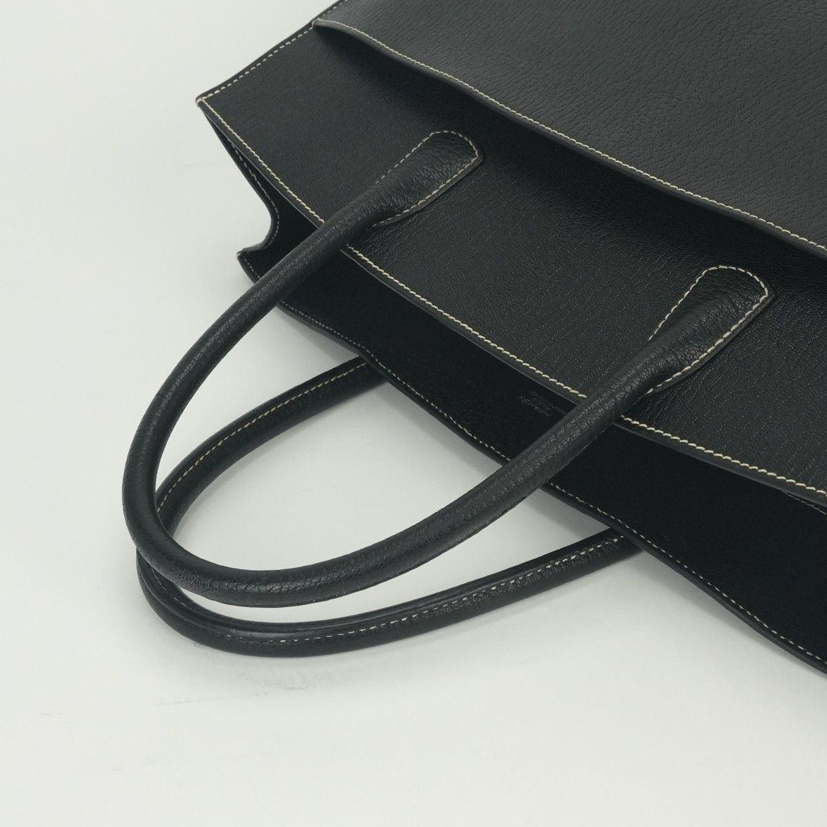 Hermes White Bus GM Business Briefcase Coromandel Noir Pearl Gray Black Silver — view 4