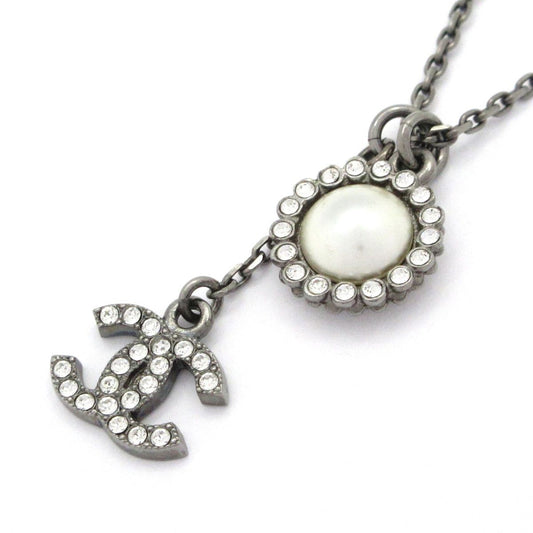 Chanel Necklace Silver White