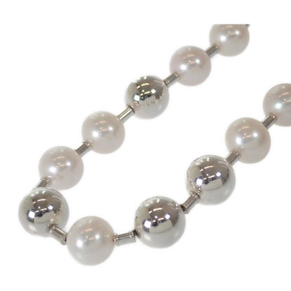 Tiffany & Co Pearl Ball Necklace 925 Sterling Silver Fresh Water Gift — view 3