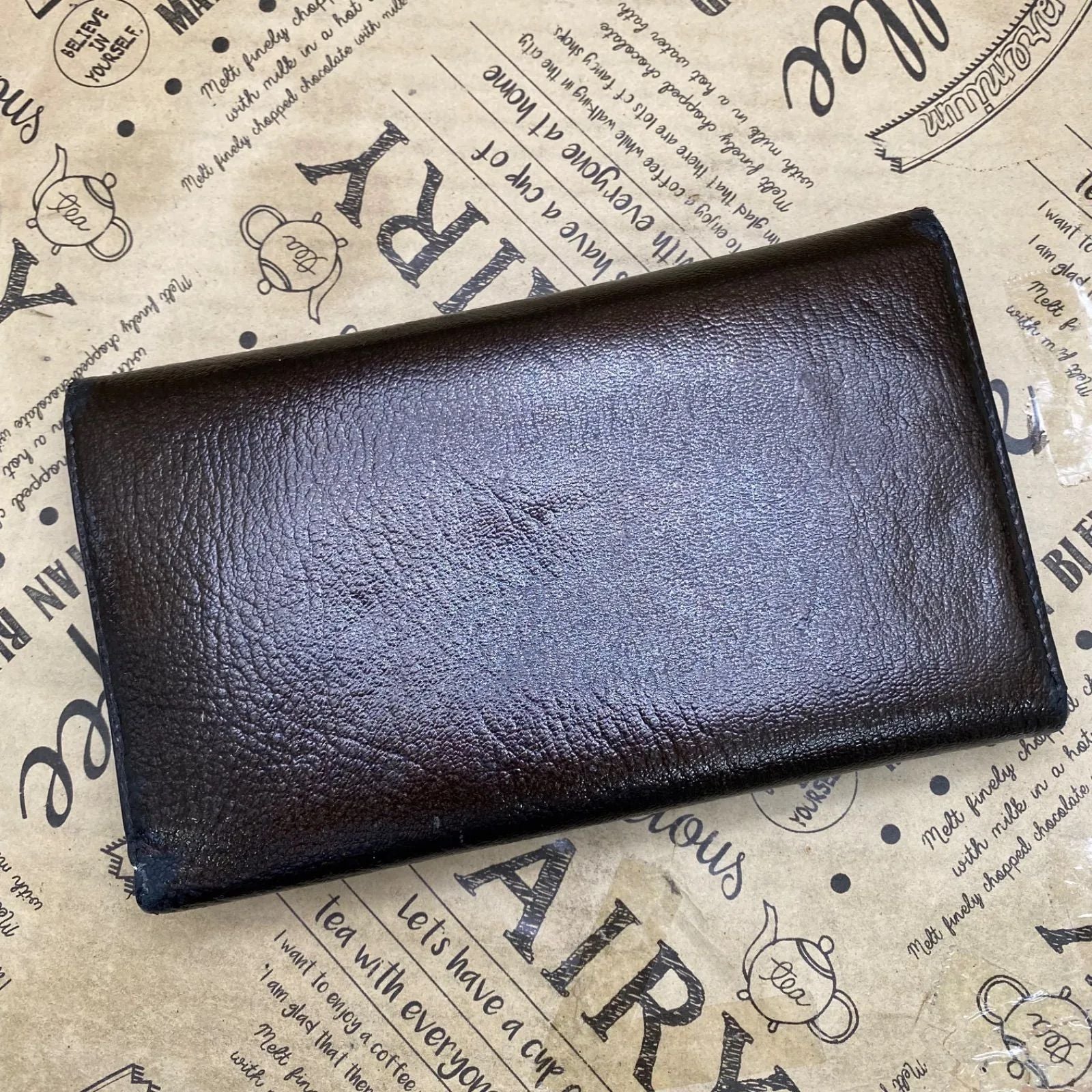 Chanel Wallet Trifold Leather CC Logo Card Pass Case Billfold Coin — view 4