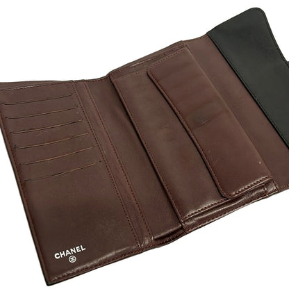 Chanel Wallet Quilted Black Silver Lambskin — view 3