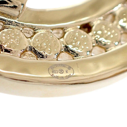 Chanel CC Logo Brooch Metal Rhinestone Gold Ceremonial