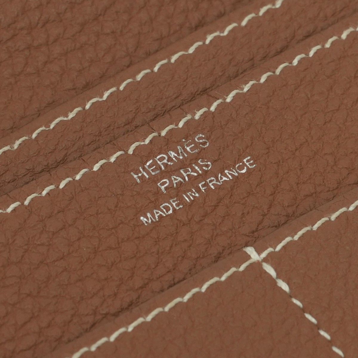 Hermes Dogon GM Duo Wallet Togo Gold Brown Silver Pouch Coin Purse — view 7
