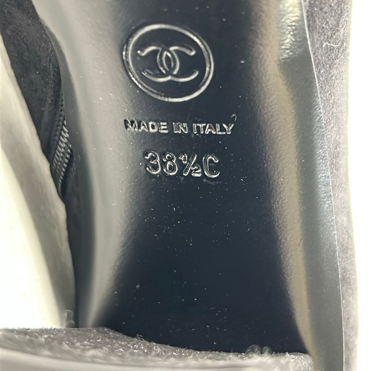 Chanel Short Boots 38.5 C Black Leather — view 7