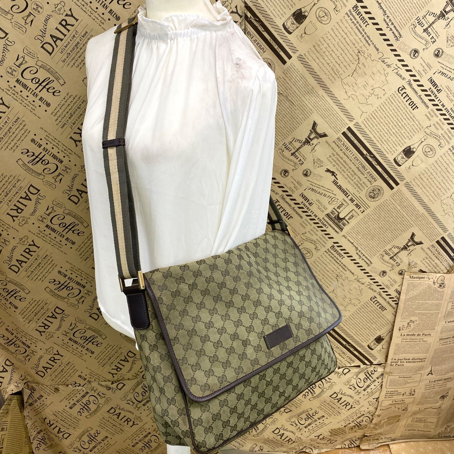 Gucci Shoulder Bag Crossbody GG Canvas A3 Travel Business — view 3