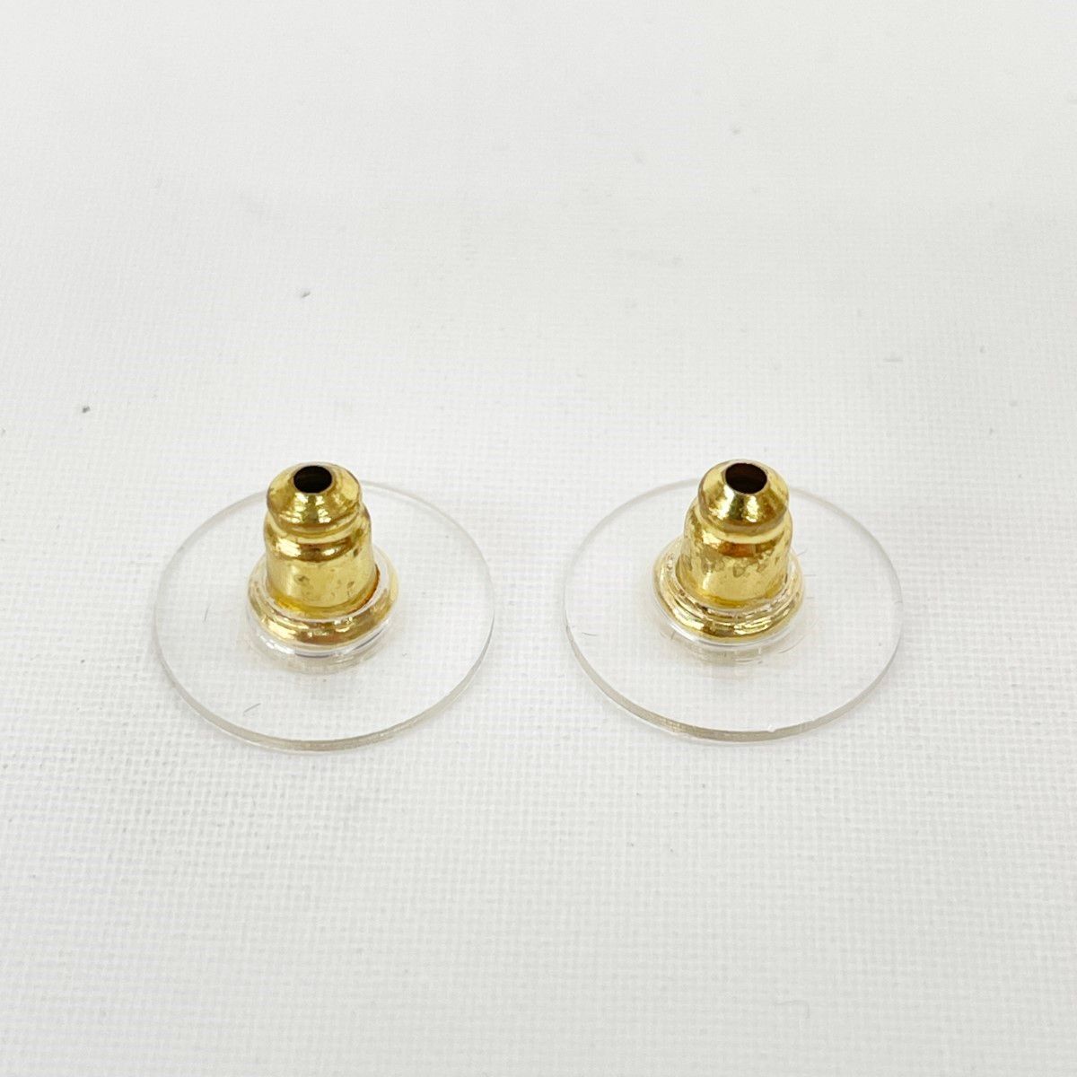Chanel Earrings CC Logo Square Rhinestone Faux Pearl Champagne Gold — view 4