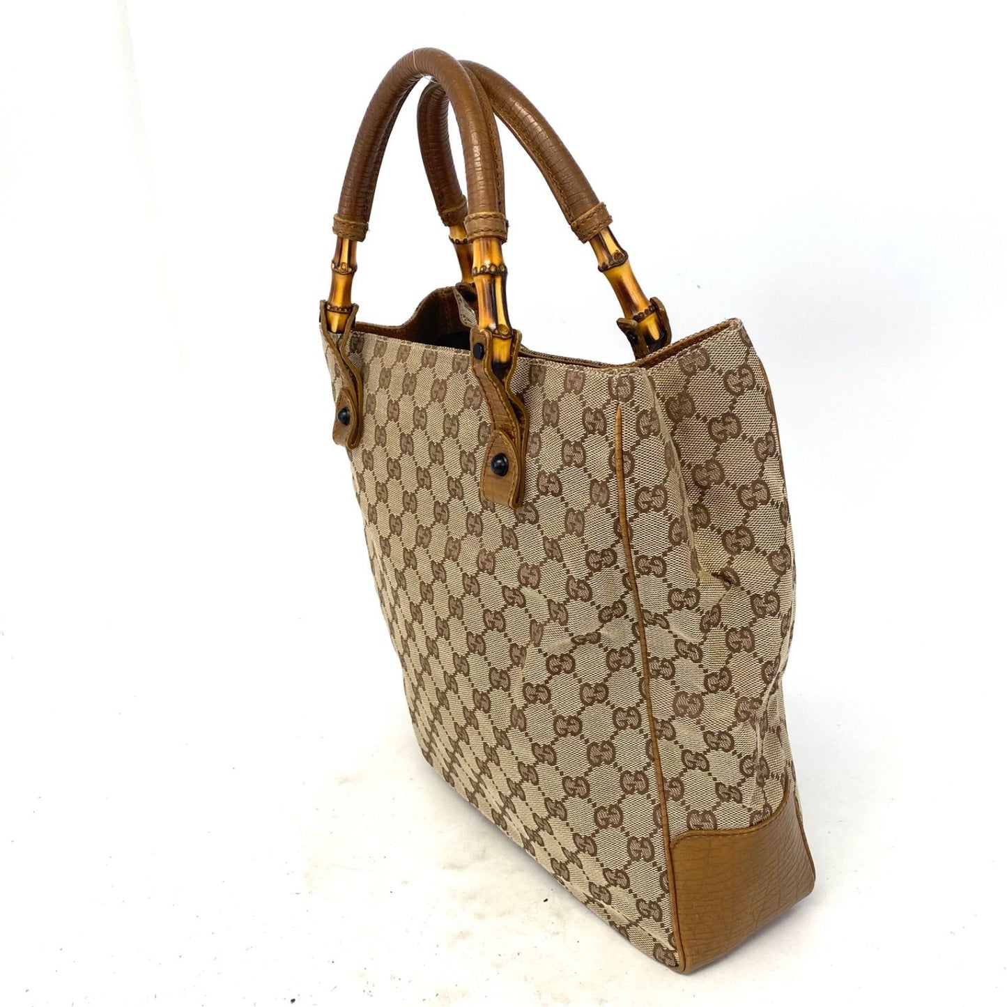 Gucci Handbag Bamboo Height GG Canvas Travel Business — view 3
