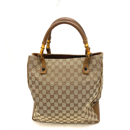 Gucci Handbag Bamboo Height GG Canvas Travel Business