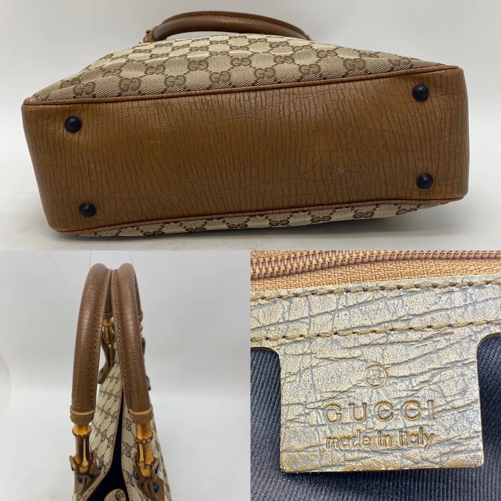 Gucci Handbag Bamboo Height GG Canvas Travel Business — view 4
