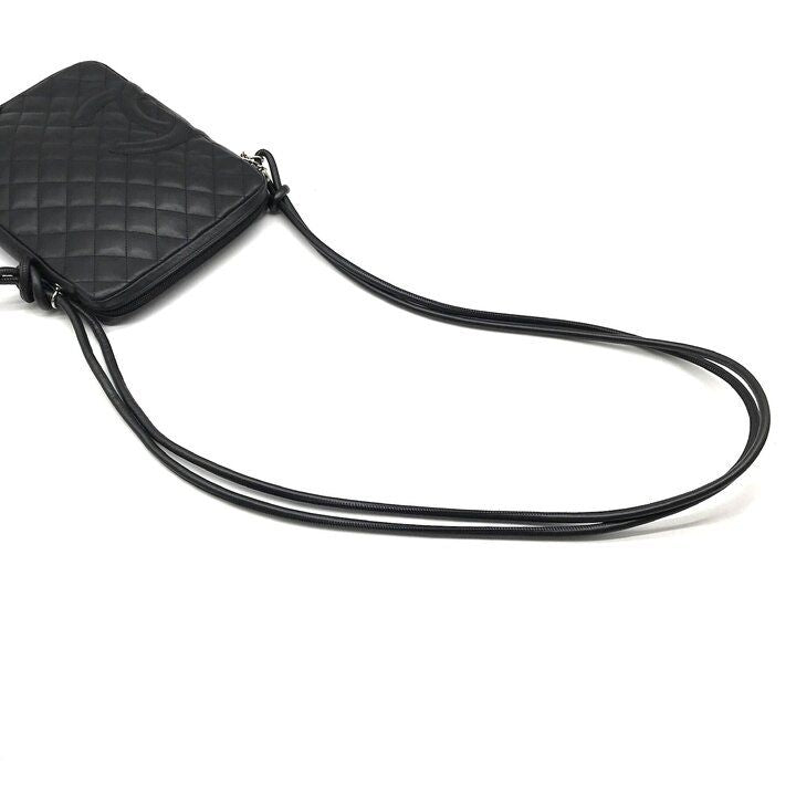 Chanel Cambon Quilted Lambskin Shoulder Bag Black Purse — view 6