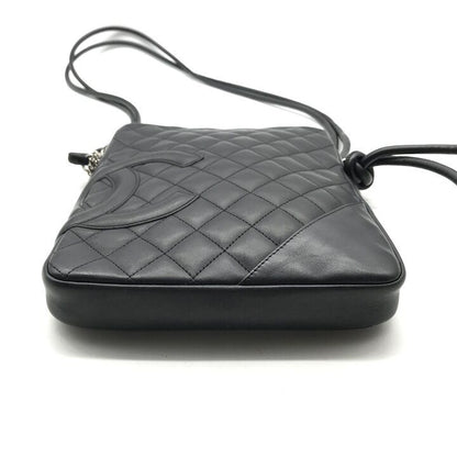 Chanel Cambon Quilted Lambskin Shoulder Bag Black Purse — view 3