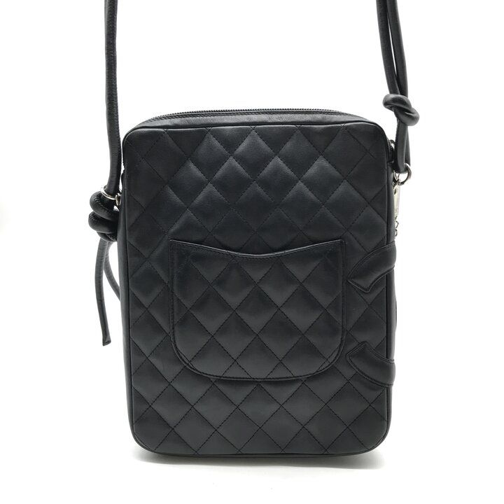 Chanel Cambon Quilted Lambskin Shoulder Bag Black Purse — view 2