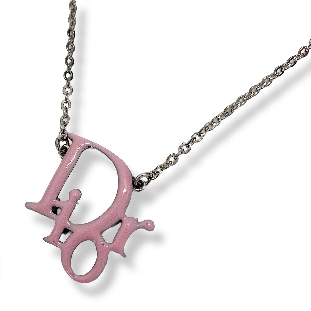 Dior Logo Necklace Silver