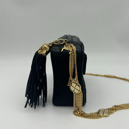 Chanel CC Logo Stitch Quadruple Strand Chain Fringe Shoulder — view 5