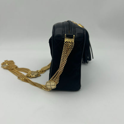 Chanel CC Logo Stitch Quadruple Strand Chain Fringe Shoulder — view 6