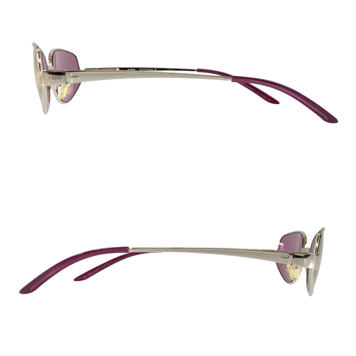 Fendi Vintage Zucca Purple Silver Metal Mod 55 Sunglasses Eyewear — view 5