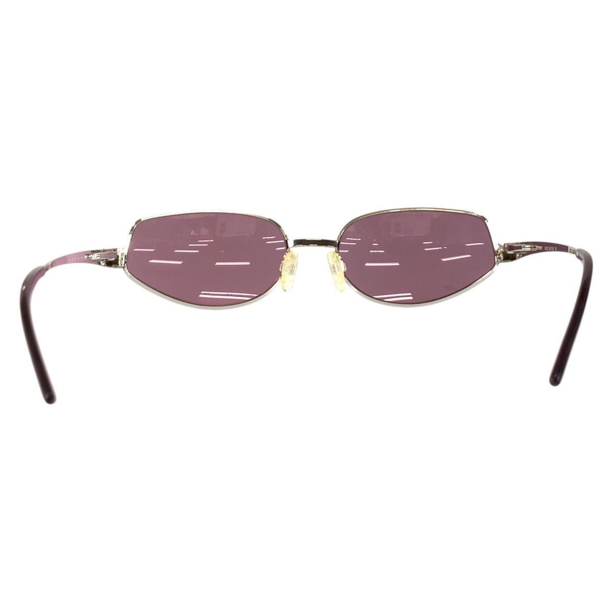 Fendi Vintage Zucca Purple Silver Metal Mod 55 Sunglasses Eyewear — view 3
