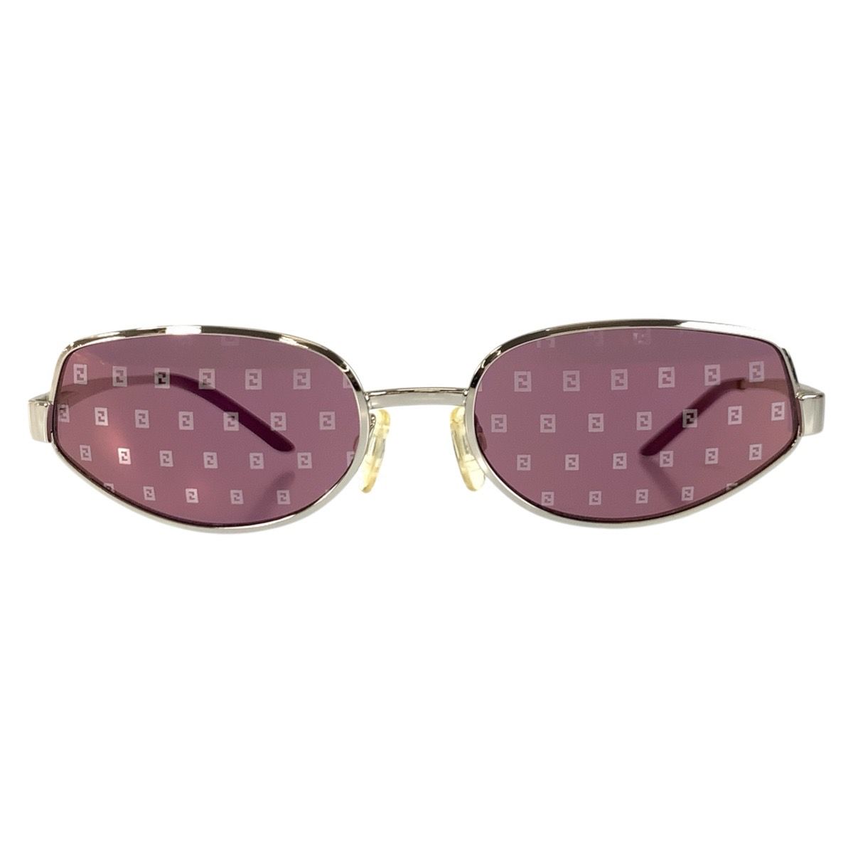 Fendi Vintage Zucca Purple Silver Metal Mod 55 Sunglasses Eyewear — view 2