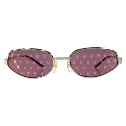 Fendi Vintage Zucca Purple Silver Metal Mod 55 Sunglasses Eyewear — view 2