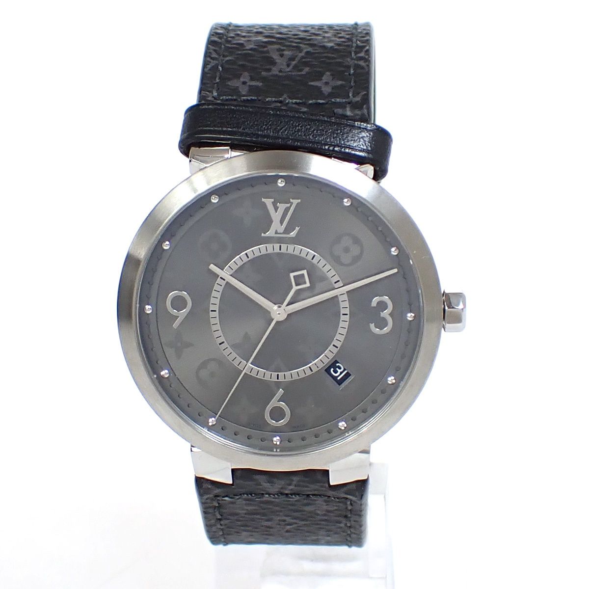 Louis Vuitton Tambour Slim Eclipse Watch Black Gray