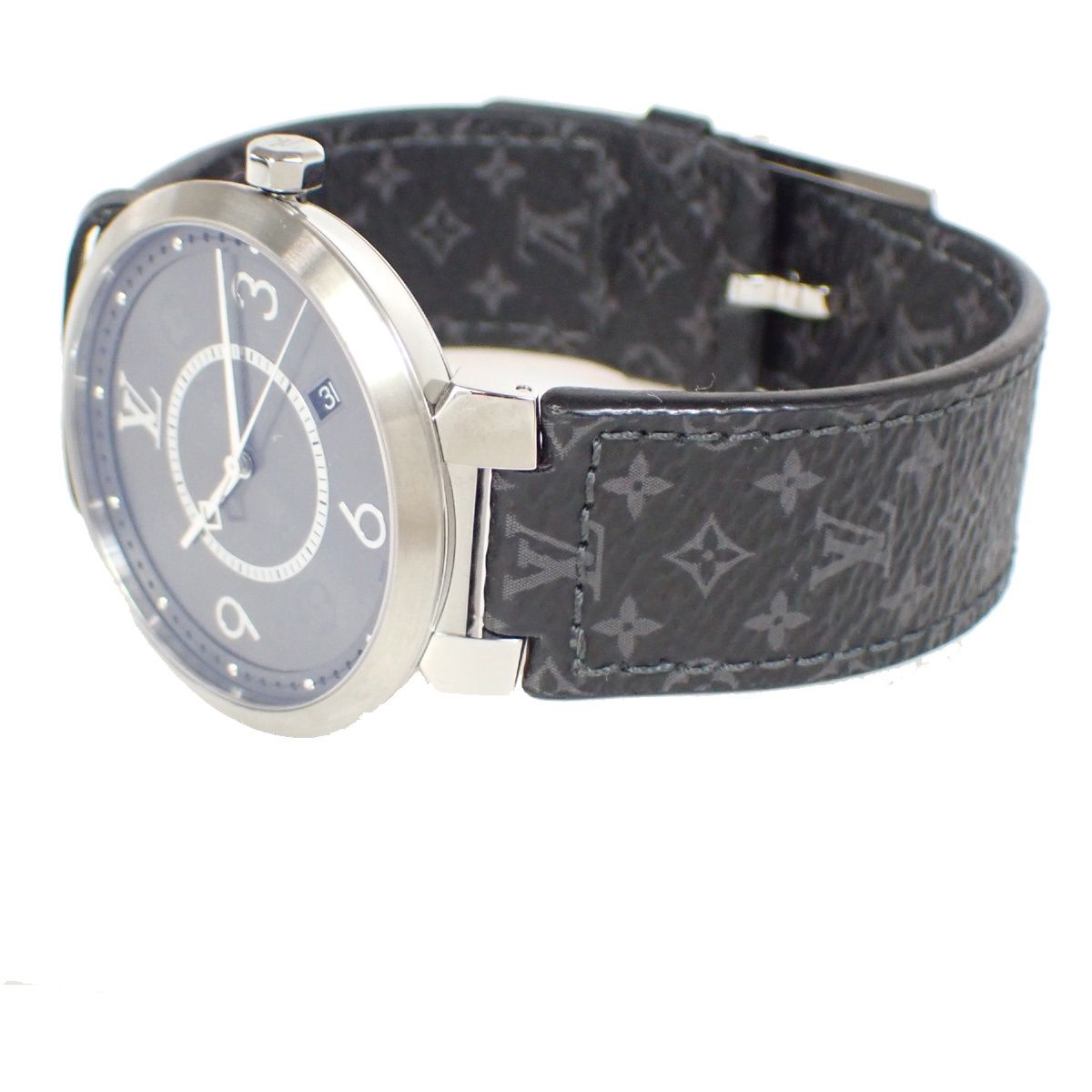 Louis Vuitton Tambour Slim Eclipse Watch Black Gray — view 6