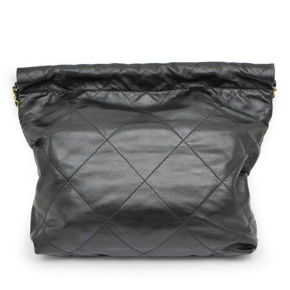 Chanel 22 Small Handbag Black Gold Calfskin Chain — view 2