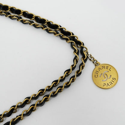 Chanel 22 Small Handbag Black Gold Calfskin Chain — view 8