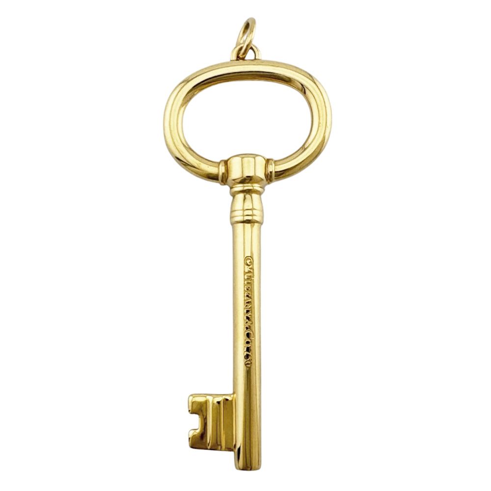 Tiffany & Co Oval Key Pendant 18k Gold — view 3
